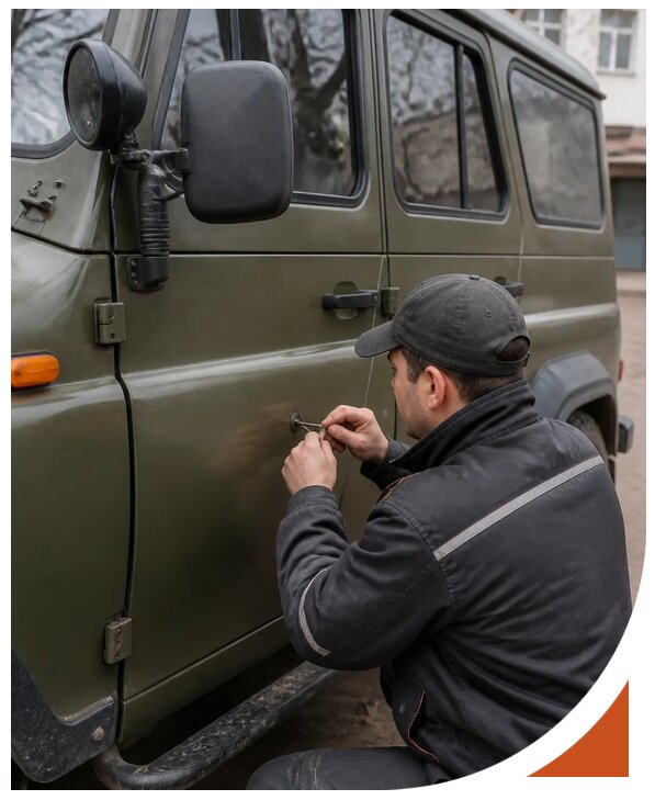 Профессиональное вскрытие автомобиля УАЗ без повреждений в Краснотурьинске
